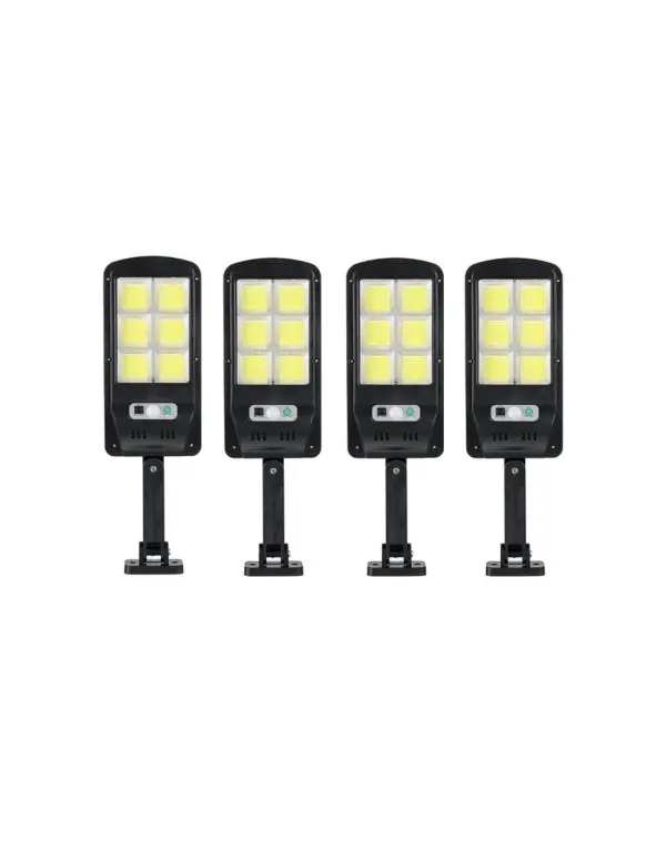 Set 4 Proiectoare solare 6 celule,150 LED-uri COB ,cu senzor de miscare, sistem prindere inclus