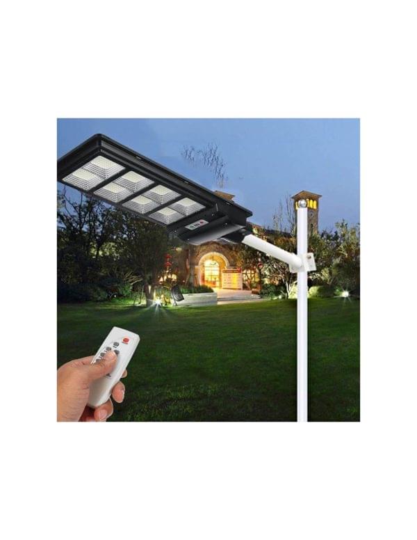 Lampa Solara LED 400W, Corp iluminat Jortan cu Incarcare Solara Panou Fotovoltaic + Telecomanda - imagine 4