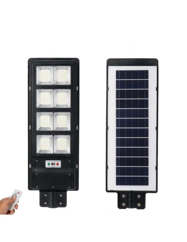 Lampa Solara LED 400W, Corp iluminat Jortan cu Incarcare Solara Panou Fotovoltaic + Telecomanda - imagine 3