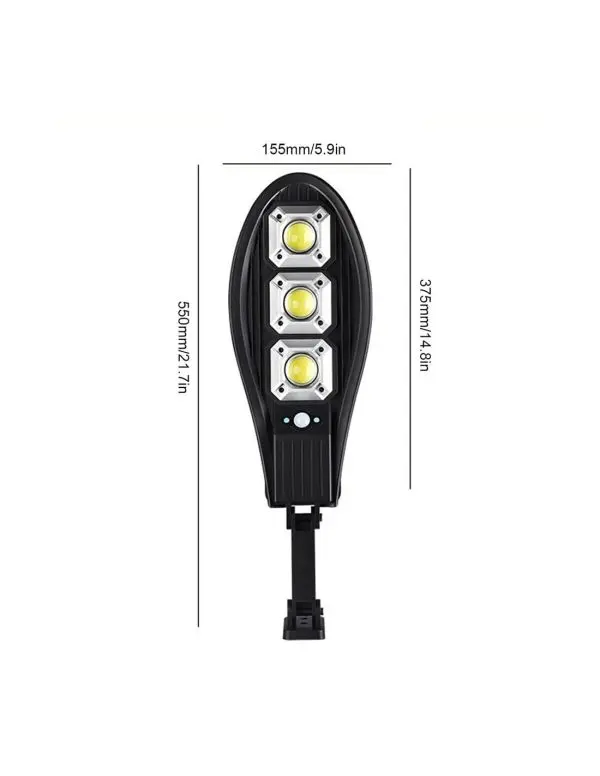 Lampa stradala solara, 90 LED COB, 3 moduri, telecomanda inclusa - imagine 4