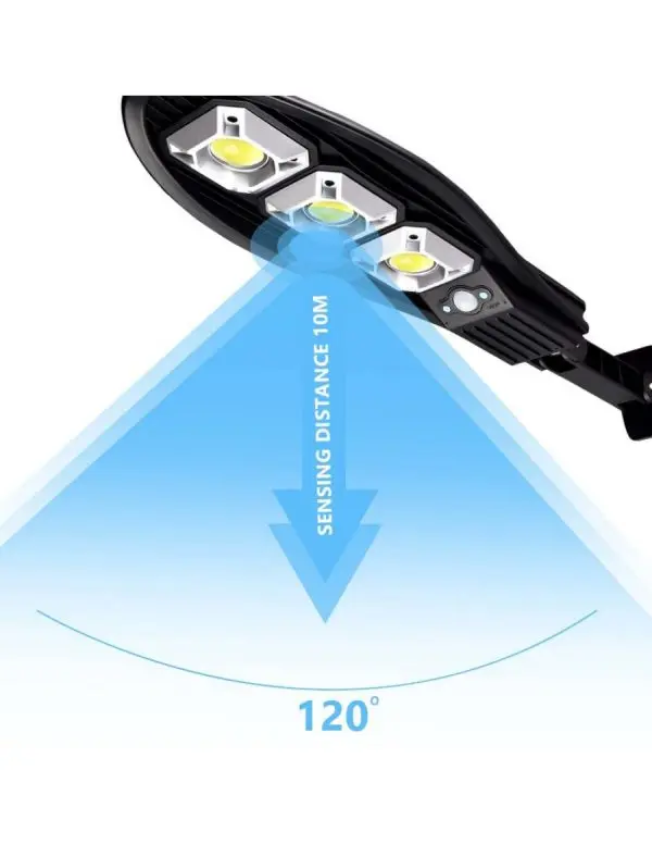 Lampa stradala solara, 90 LED COB, 3 moduri, telecomanda inclusa - imagine 2