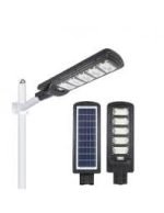 Lampa LED cu Incarcare Solara, Putere 150 W Panou Solar Incorporat + Cadou Stalp metalic
