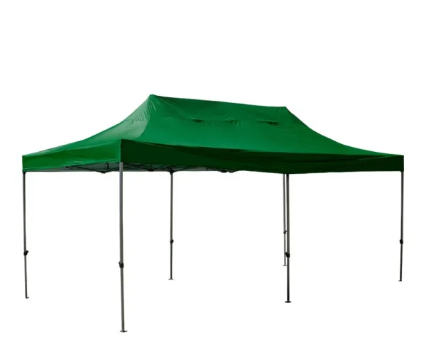 Cort de gradina tip Pavilion, 3 x 6m, pliabil, cadru metalic Verde