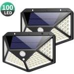 Set 1+1 Lampa ULTRA 100 LED Solare cu senzor de miscare si lumina 3 moduri ILUMINARE