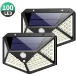Set 1+1 Lampa ULTRA 100 LED Solare cu senzor de miscare si lumina 3 moduri ILUMINARE