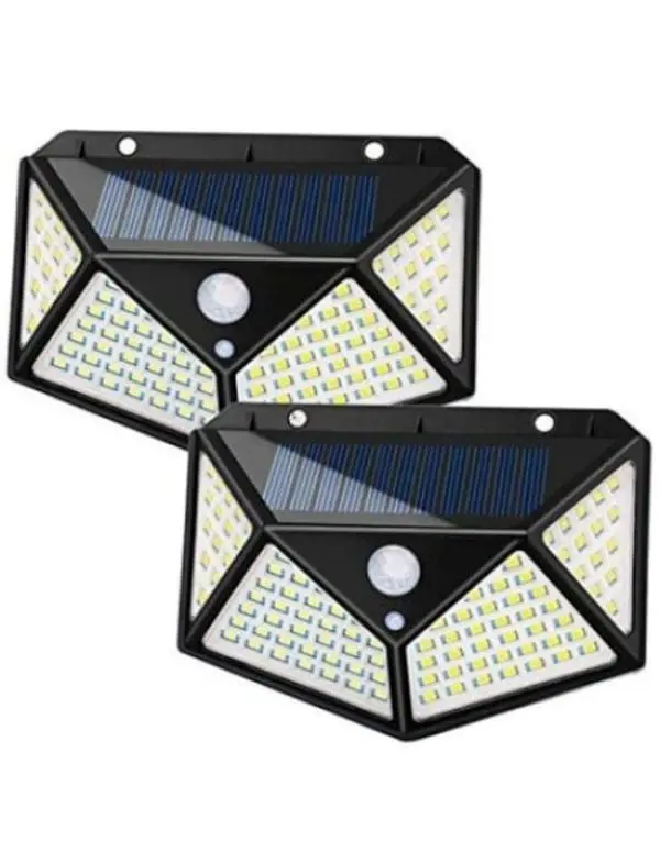 Set1+1 Lampa Solara 166 LED-ri cu panou solar si senzor de miscare