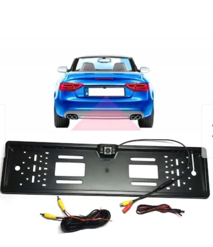 Suport numar auto cu camera video marsarier cu IR, unghi filmare 170 grade