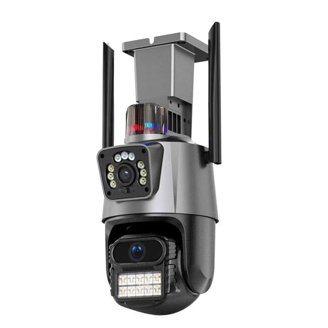 Camera de supraveghere dubla 4G, exterior/interior, Ultra HD, rotire, comunicare bidirectionala, alarma, senzor miscare - imagine 7