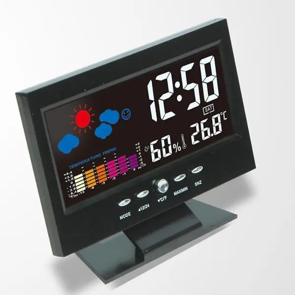 Ceas Digital cu Calendar Display - Termometru Multifuncțional Lcd