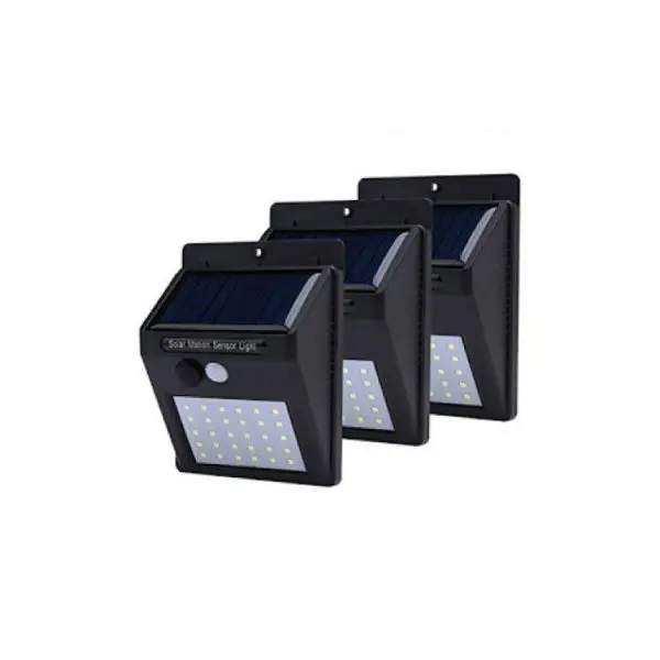 Set 3 lampi solare cu senzor de miscare, 30 LED-uri