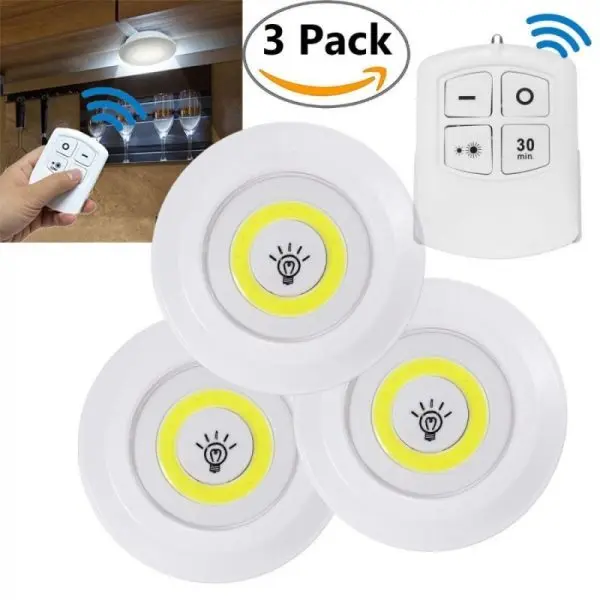 Set 3 Lampi LED Wireless - Cu Telecomanda