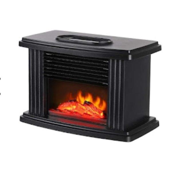 Semineu incalzitor cu flacara mini 500-800 w cu telecomanda