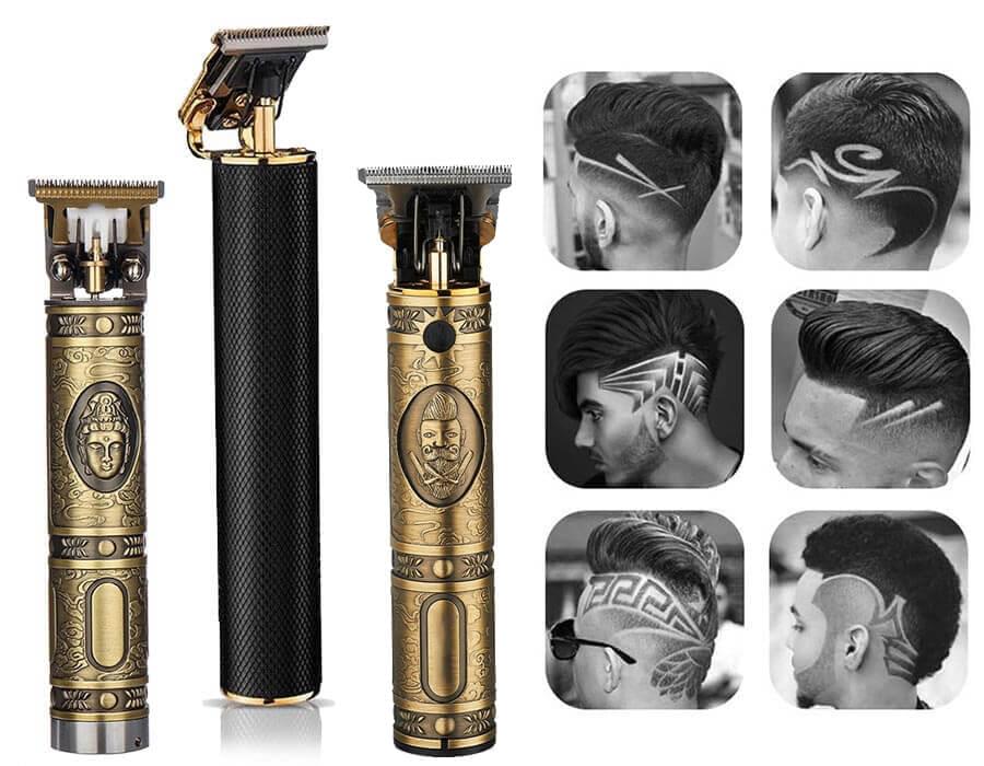 Aparat de tuns pentru par si barba Profesional cu acumulator, pentru contur, lama tip T