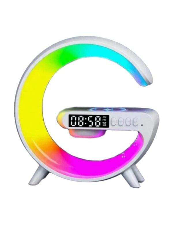 Boxa cu incarcare wireless RGB,  cu ceas,  16 cm
