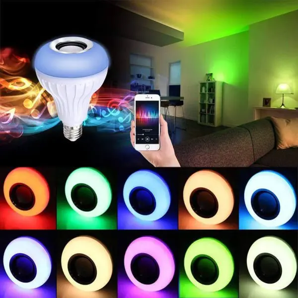 Bec muzical cu LED bluetooth telecomanda