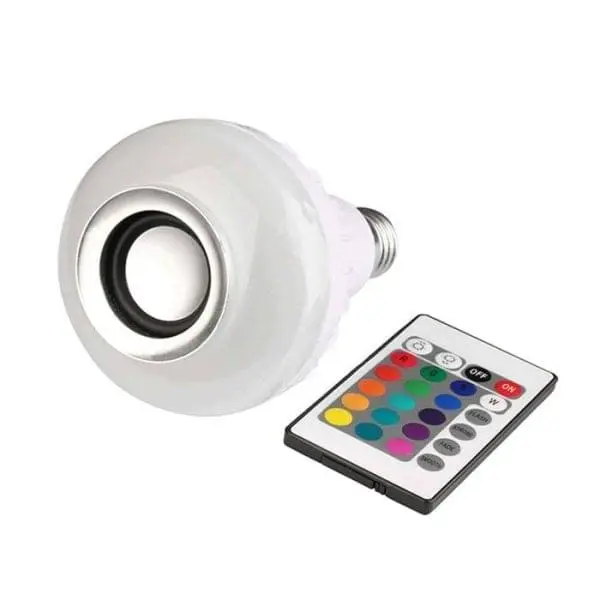 Set 1+1  Bec muzical cu LED bluetooth telecomanda