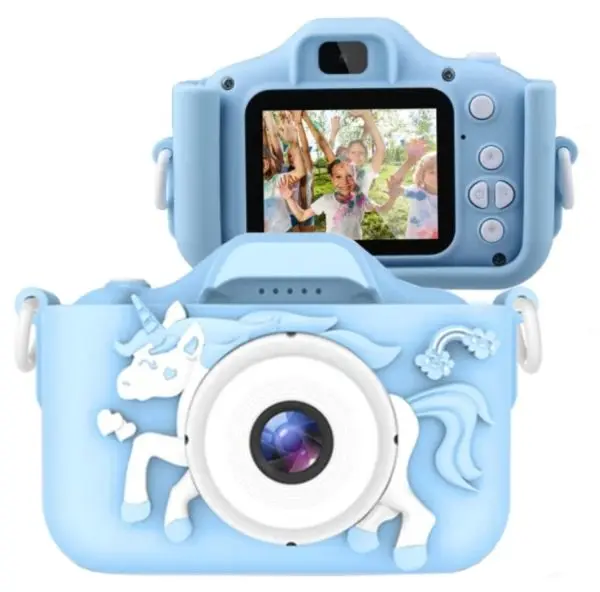 Camera foto digitala pentru copii, functie foto/video, 12MP, 32GB Albastra