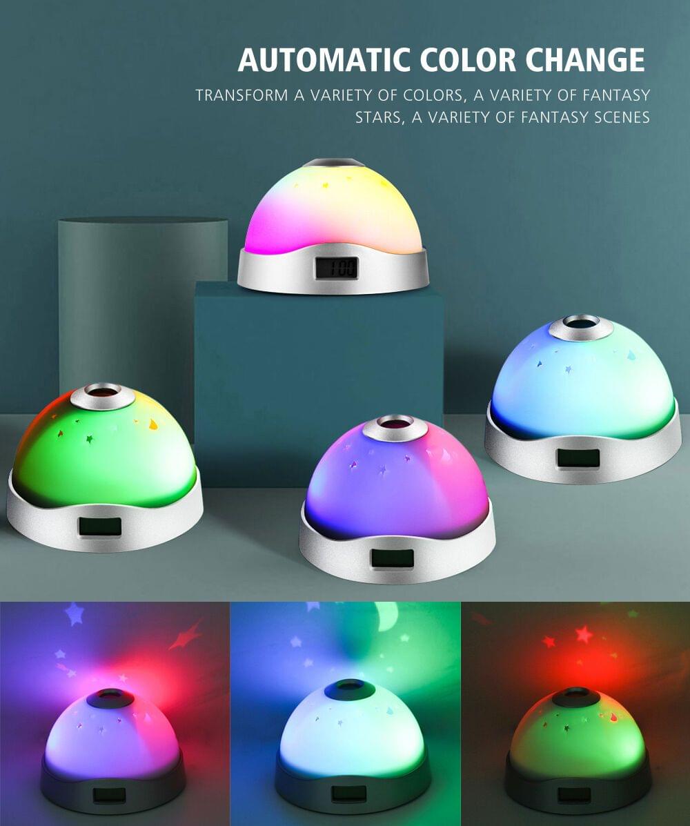 Ceas desteptator cu proiectie ora si stelute