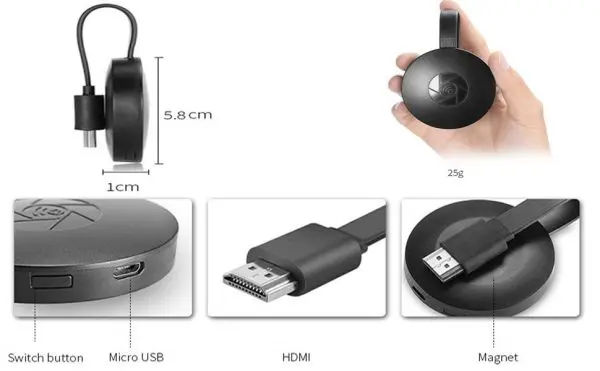 Convertor Streaming MediaPlayer HDMI wifi, Andoid, IOS, Windows - imagine 3