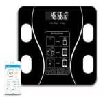 Cantar corporal cu ecran digital Iluminat, aplicatie smart, compatibil android/Ios, termometru, 180 Kg Max