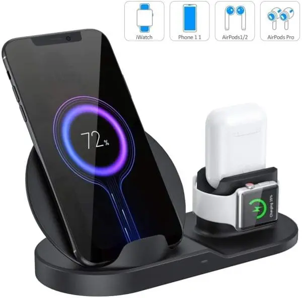 Incarcator Wireless Statie 3in1 Cu Incarcare Rapida Android