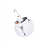 Lampa Solara Pliabila, 5 Moduri iluminare, Impermeabila, Alba, prindere cu Carlig