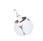 Lampa Solara Pliabila, 5 Moduri iluminare, Impermeabila, Alba, prindere cu Carlig