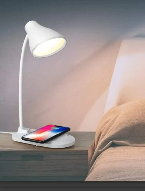 Lampa de birou cu stand  incarcare telefon wireless