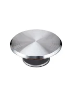 Platou cu picior rotativ pentru decorat tort, aluminium, diametru 30 cm si picior antiaderent