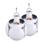 Set 2x lampa solara reincarcabila cu functie incarcare telefon