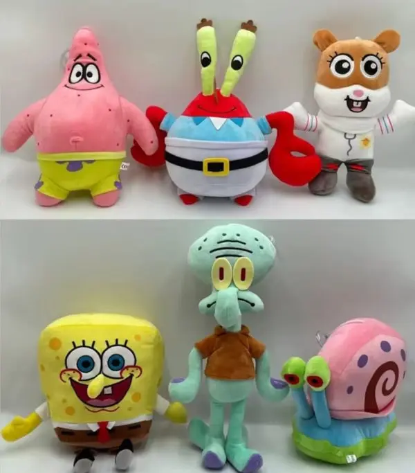 Set 6 jucarii de plus  Sponge Bob