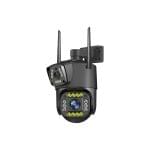 Camera de supraveghere dubla 4G, exterior/interior, Ultra HD, rotire, comunicare bidirectionala, alarma, senzor miscare