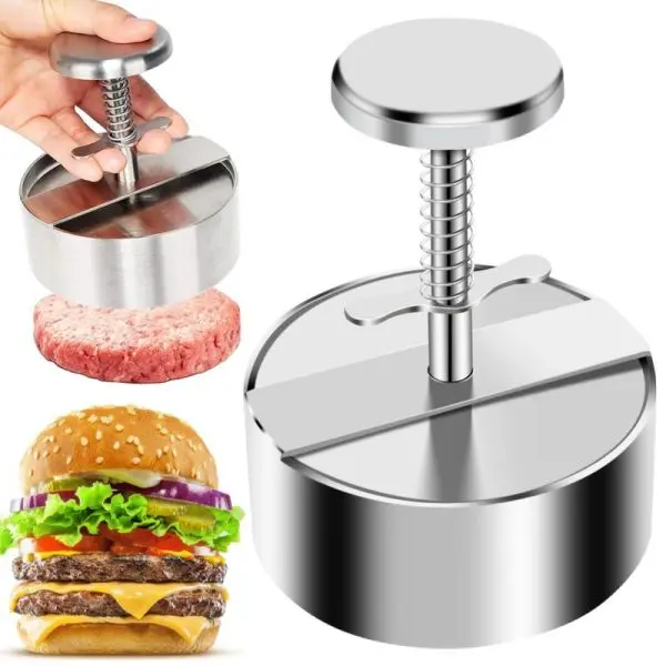 Presa  manuala pentru hamburger, Inox, Argintiu - imagine 4