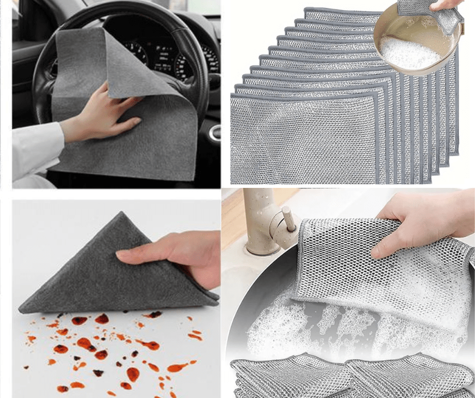 Set curatenie 5 lavete magice + 5 lavete din fibra abraziva