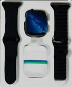 Ceas Smartwatch W26 pro,  seria 8 ,Touchscreen,Bluetooth, Negru +casti