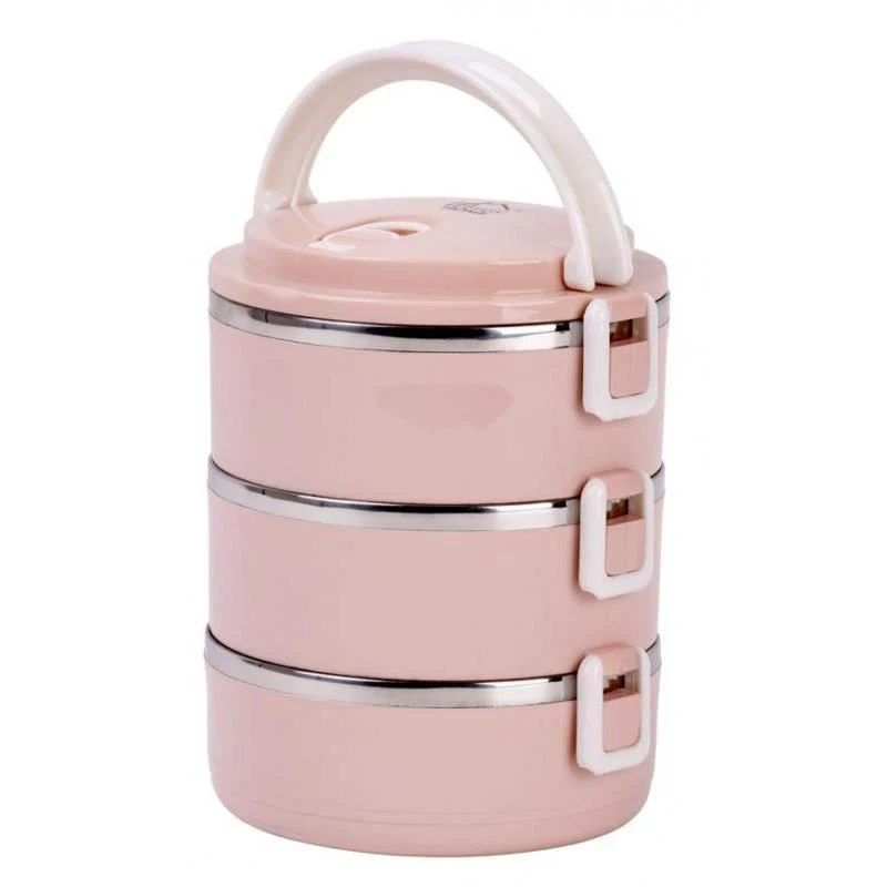 Cutie Termoizolanta,pentru transport alimente, 3 piese, 2.25 L, culori diferite - imagine 3