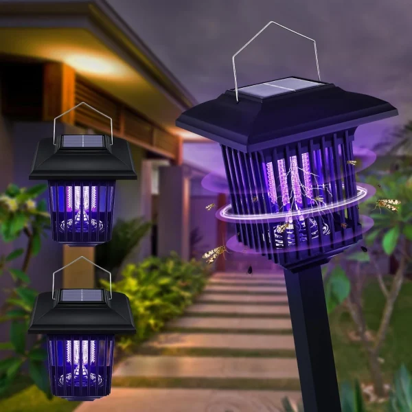 Lampa Solara Anti-Insecte 2 in 1 cu LED UV - imagine 2