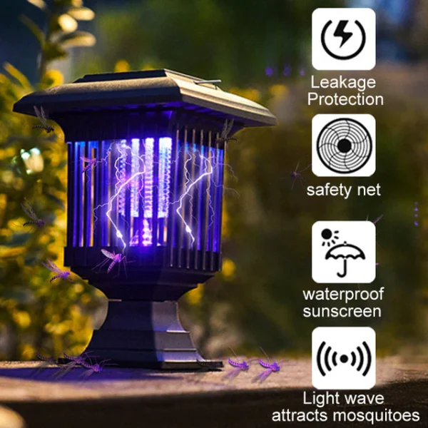 Lampa Solara Anti-Insecte 2 in 1 cu LED UV - imagine 4