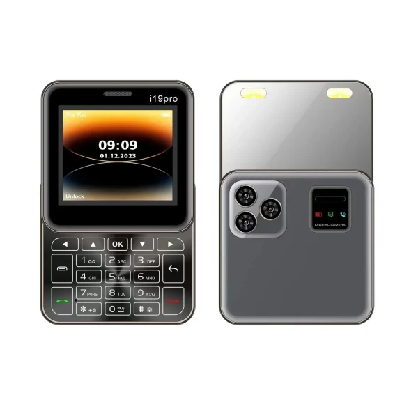 Telefon Mini i19 Pro Slide Button – 2.4", Dual SIM, 2G GSM, camera, FM, Bluetooth, butoane, deblocat - imagine 2