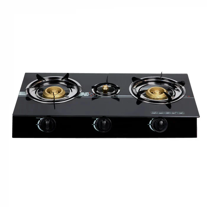 Aragaz cu plita din sticla si 3 ochiuri, alimentare GPL Butelie