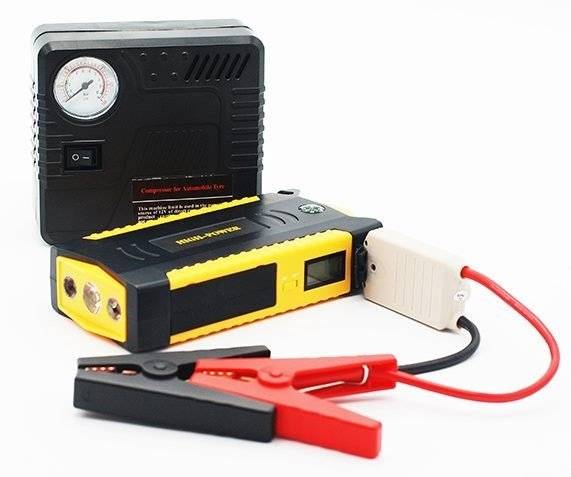 Robot pornire auto portabil, cu acumulator 68800 mAh + compresor auto - imagine 2