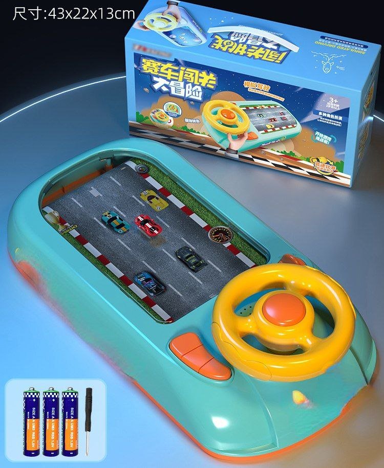 Jucărie volan de curse pentru copii cu efecte sonore și luminoase - imagine 3