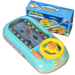 Jucărie volan de curse pentru copii cu efecte sonore și luminoase